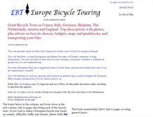 Tablet Screenshot of europebicycletouring.com